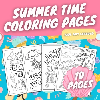Preview of Summer Coloring Pages - Coloring Sheets - June Coloring Book