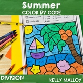 Summer Color by Number Division Color by Code Coloring She