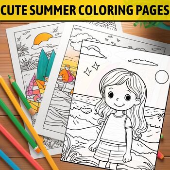 Preview of Summer Coloring Pages, End of Year Activities