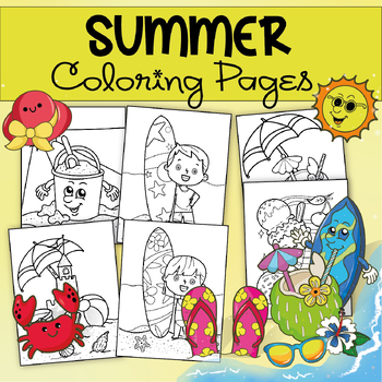 Summer Coloring Pages | End of Year Activities by Craftiria School