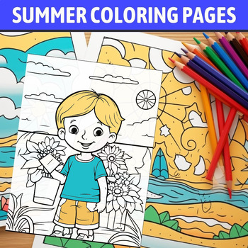 Preview of Summer Coloring Pages - End of Year Activities