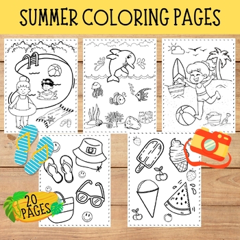 Summer Coloring Pages - End of Year Activities - Summer Camp Coloring Pages