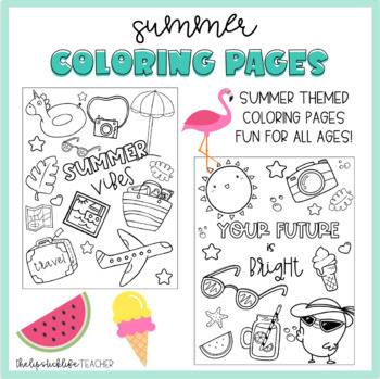 Summer Coloring Pages Student Activity | End of the Year Coloring Pages