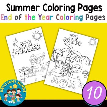 Summer Coloring Pages | End of the Year Coloring Pages| Creative Designs