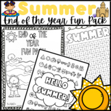 Summer Coloring Pages End of the Year Fun Activities