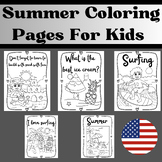 Summer Coloring Pages For Kids : Beach Themed Coloring Sheets