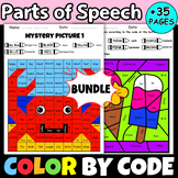 Summer Coloring Pages - Grammar Color By Number Code Parts