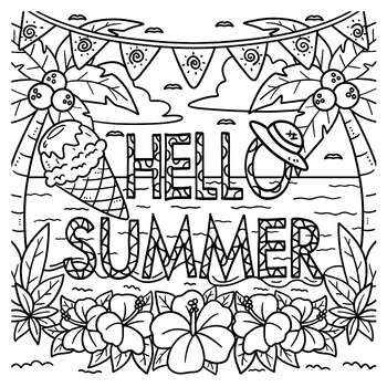 Summer Coloring Pages Pack: 10 Fun and Engaging Designs for End-of-Year ...