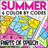 Summer Coloring Pages Parts of Speech Color by Number End 