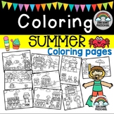 Summer Coloring Pages - Preschool, Kindergarten, Early Years