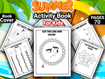 Preview of Summer Coloring Pages (+ Summer Scissor Skills Activity) Creative Clips Clipart