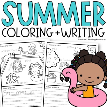 Preview of Summer Coloring Pages Summer Writing Activities