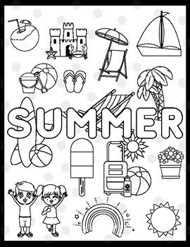 Summer Coloring Pages and Activity Pack - End of Year Pack by ...