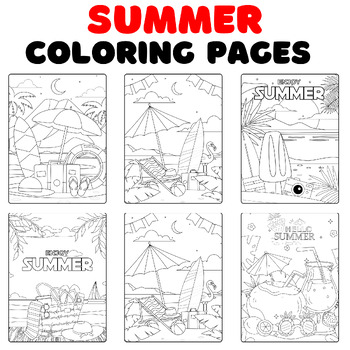 Summer & End of the year Coloring Pages for Kids | TPT