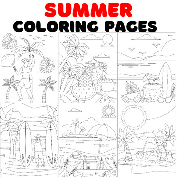 Summer & End of year Coloring Pages for Kids by Art room - Coloring ...