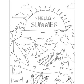 Summer & End of year Coloring Pages for Kids by Art room - Coloring ...