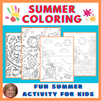 Preview of Summer Coloring Pages for Kids- Fun Summer Activity