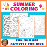 Summer Coloring Pages for Kids- Fun Summer Activity