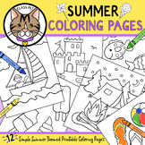 Summer Coloring Pages for Preschool | Kindergarten | First Grade