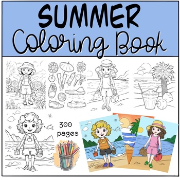 Preview of Summer Coloring Pages for kids | Funny summer coloring pages
