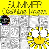 Summer Coloring Pages (+ writing papers) {Made by Creative