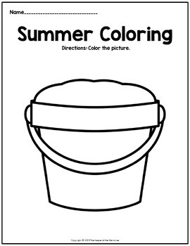 Summer Coloring Printable Worksheets by The Keeper of the Memories