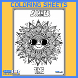 Summer Coloring Sheets | Beach Ball Coloring Pages | 2 pages