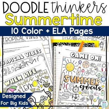 Preview of End of the Year Coloring Pages May Summer Last Week of School Activity Packet