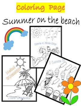 Summer Coloring page : Have fun to coloring picture. by Book for pre ...