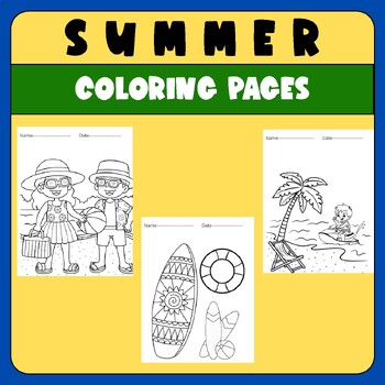 Preview of Summer Coloring sheets, Craft -Activities, Coloring Pages, Printable