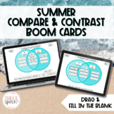 Summer Compare and Contrast Boom Cards | Draggable and Fil