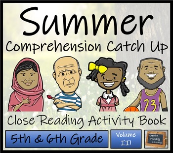 Preview of Summer Comprehension Catch Up 2 | Close Reading Book | 5th Grade & 6th Grade