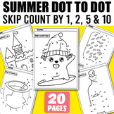 Summer Connect The Dots, Dot To Dot Counting 1 to 20 & Ski
