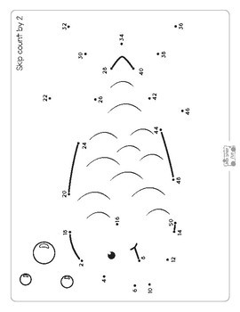Summer Connect the Dots - Dot to Dot Skip Counting by 2, 5, 10 Worksheets
