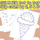 Summer Connect the Dots - Dot to Dot Skip Counting by 2, 5