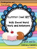 Summer Cool Off With Sweet Word Work and Antonyms