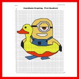 Summer Coordinate Plane Graphing Picture: Minions-3