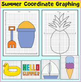 Summer Coordinate Graphing Pictures - End of the Year Math 
