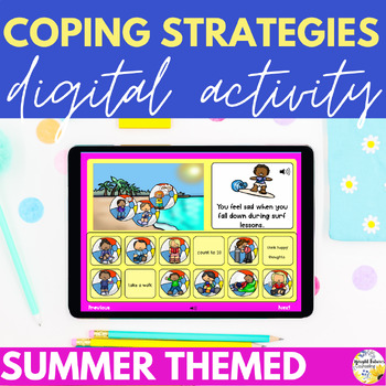 Preview of Summer Coping Strategies - Digial End of the Year Counseling SEL Activity