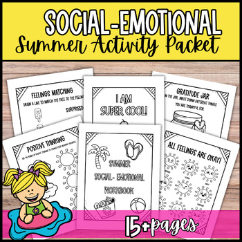 Preview of Summer Counseling SEL Activity End of Year Counseling lessons May summer packet