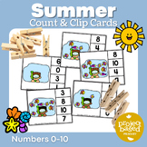 Summer Count and Clip Cards 0-10