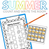 Summer Count and Write the Room Activity
