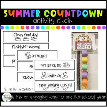 Preview of Summer Countdown Activity Chain