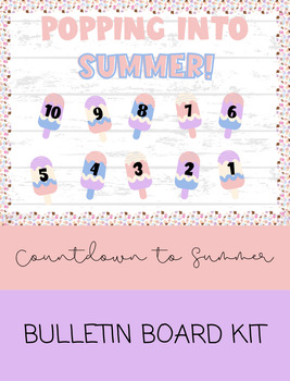 Preview of Summer Countdown Bulletin Board Kit
