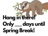 Summer Countdown (Includes Spring Break) (Sloth)