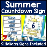 Summer Countdown Sign w/ Paper Chain: Countdown to Summer 