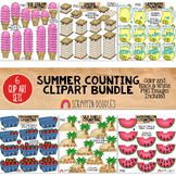 Summer Counting ClipArt Bundle - Ice Cream - Lemonade - Sm