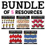 Summer Counting Clipart Bundle + FREE Blacklines - Commercial Use