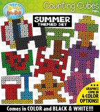 Summer Counting Cubes Clipart {Zip-A-Dee-Doo-Dah Designs}