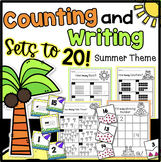 Summer Counting Sets & Writing Numbers to 20 Worksheets As
